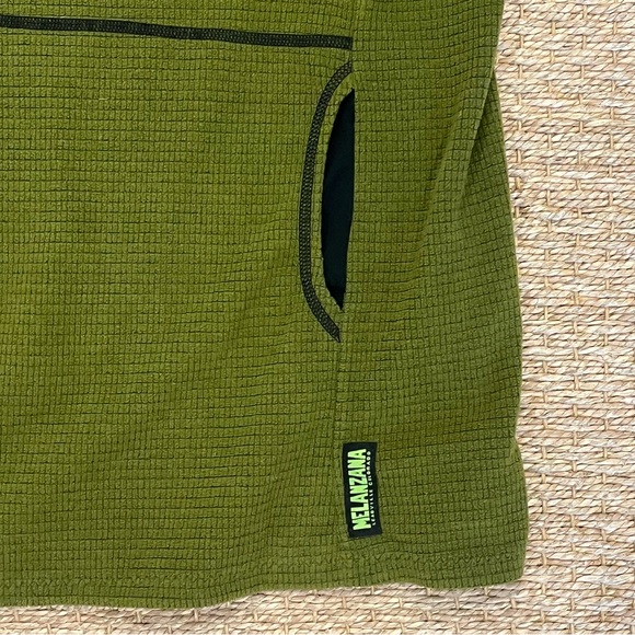 Green Melanzana micro grid hoodie - Picture 3 of 4